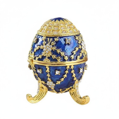 Enameled egg jewelry box - egg,