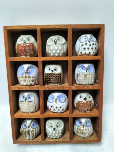 Vintage cabinet owls - vintage, of